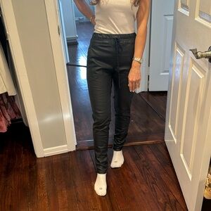 Bevy Flog Leather Pants in NAVY. New without tags!